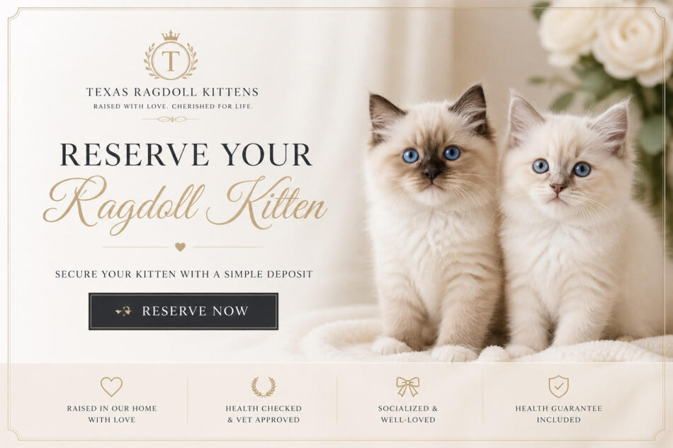 Two blue-eyed Ragdoll kittens on blanket